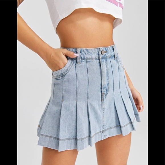 High Waisted Skirt Denim - Picture 1 of 3